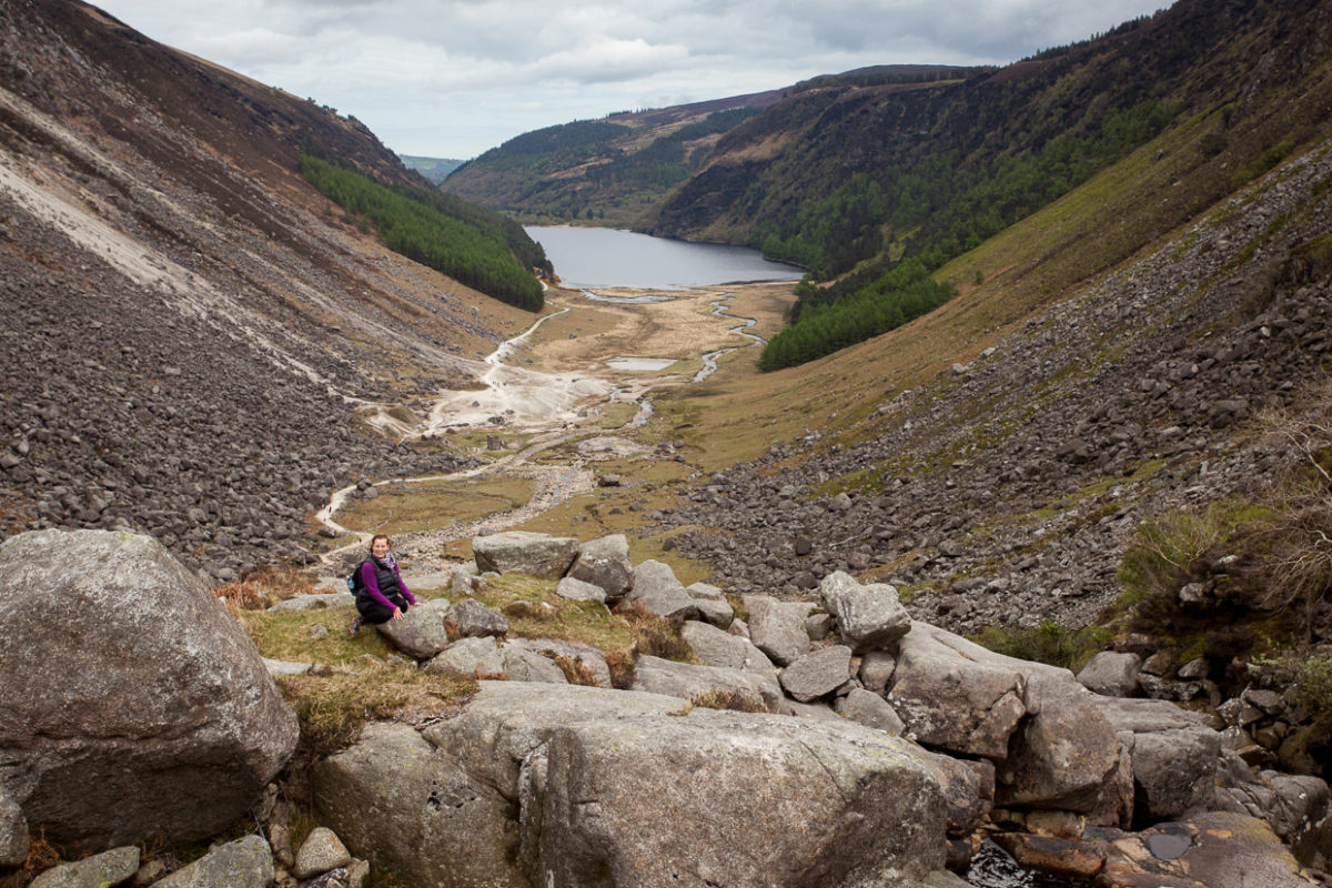 Lake Glendalough from the mountain path